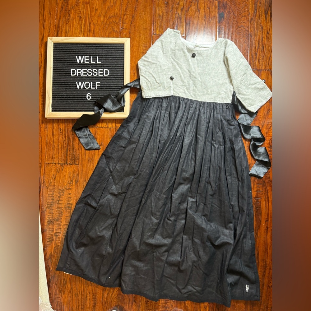 Well Dressed Wolf Elegant Black and Cream Dress